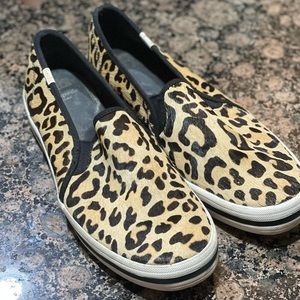 Kate Spade X Keds Leopard Print Slip On Sneakers